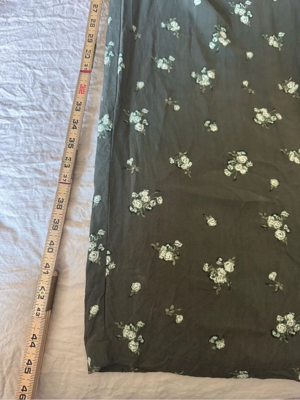 Wild Fable Olive Green Floral Wide Leg Jumpsuit Sz L